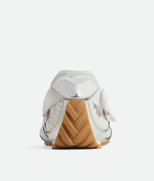 Bottega Veneta Orbit Flash Mary-Jane Sneaker – Bianco Futuro