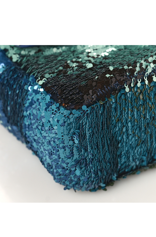 Chanel Mini Classic Flap Bag – Iridescent Ocean Ombre Sequin with Silver-Tone Hardware