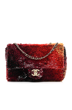 Chanel Mini Classic Flap Bag – Sunset Flame Ombre Sequin with Silver-Tone Hardware