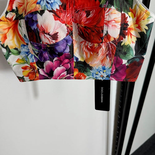 Dolce & Gabbana Floral Corset Crop Top – Alta Moda Garden Print