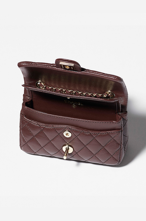 Chanel Mini Classic Flap Charm Bag in Quilted Lambskin with Heart Accent – Autumn/Winter Runway Edition