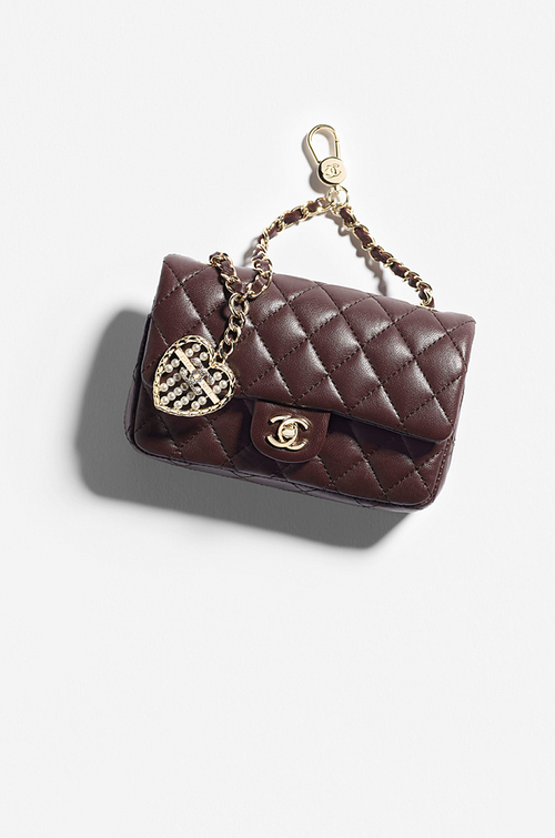 Chanel Mini Classic Flap Charm Bag in Quilted Lambskin with Heart Accent – Autumn/Winter Runway Edition