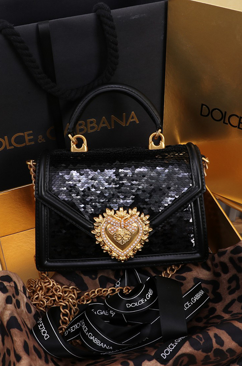 Dolce & Gabbana Devotion Sequin Mini Top-Handle Bag – Sacred Heart Edition