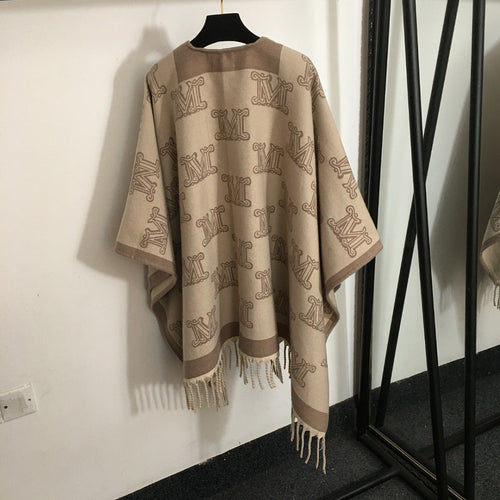 MaxMara Monogram Heritage Reversible Wool Cape