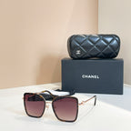 Chanel Oversized Square Pearl-Embellished Sunglasses