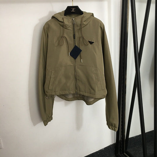 Prada Re-Nylon Hooded Zip Jacket