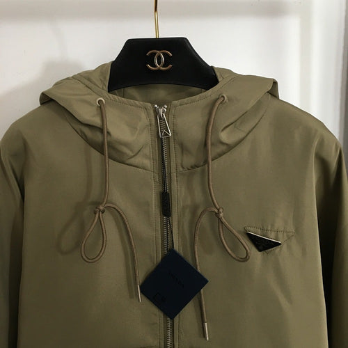 Prada Re-Nylon Hooded Zip Jacket