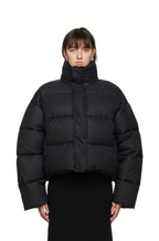 Balenciaga Cropped Oversized Down Puffer Jacket