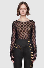 Gucci See-through Lace Top