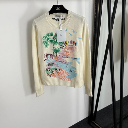 Christian Dior Riviera St. Tropez Embroidered Sweater