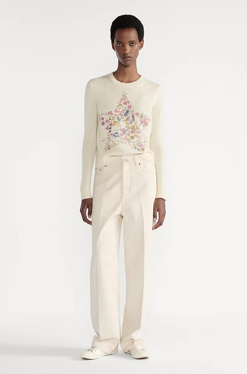 Christian Dior Floral Star Wool Sweater