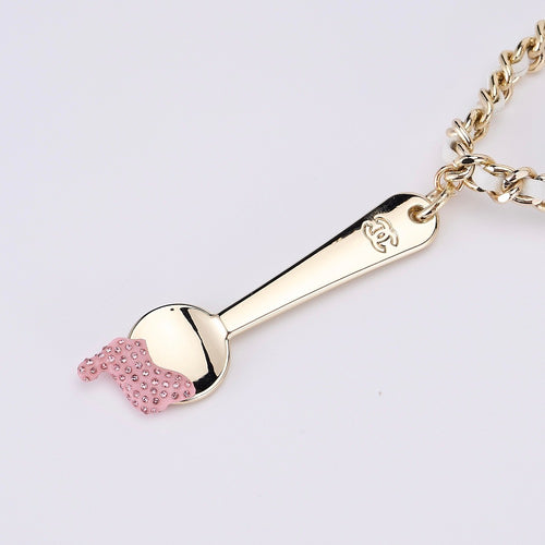 Chanel “Café Coco” Ice Cream Clutch & Rosé Ruffle Halter Dress Set – SS Runway Edition