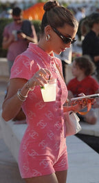 Coco Velvet Monogram Romper