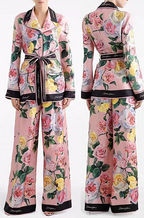 D&G Rose Printed Pants Set
