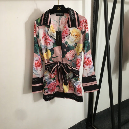 D&G Rose Printed Pants Set