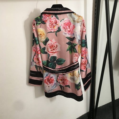D&G Rose Printed Pants Set