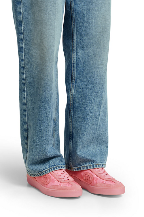 Gucci Pink GG Monogram Low-Top Sneakers