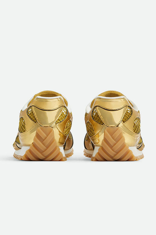 Bottega Veneta Orbit Sneakers – Gold/White