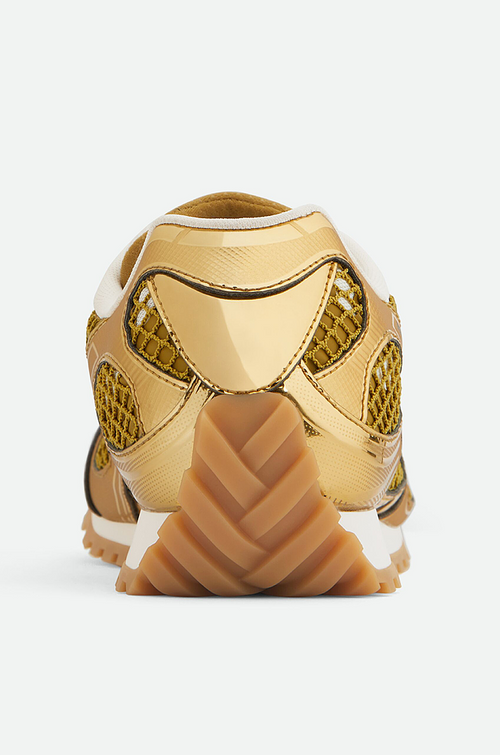 Bottega Veneta Orbit Sneakers – Gold/White