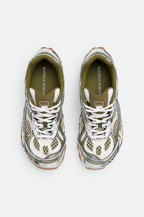 Bottega Veneta Orbit Sneakers – Silver/White/Optic