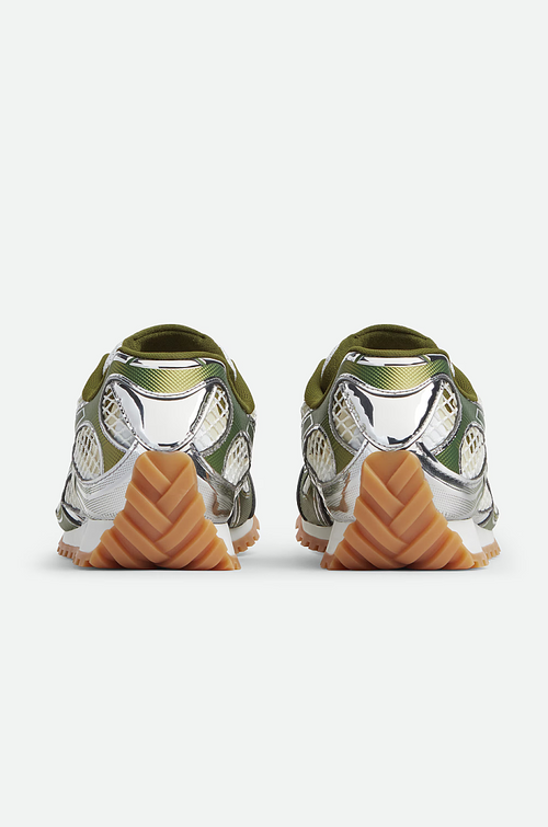 Bottega Veneta Orbit Sneakers – Silver/White/Optic