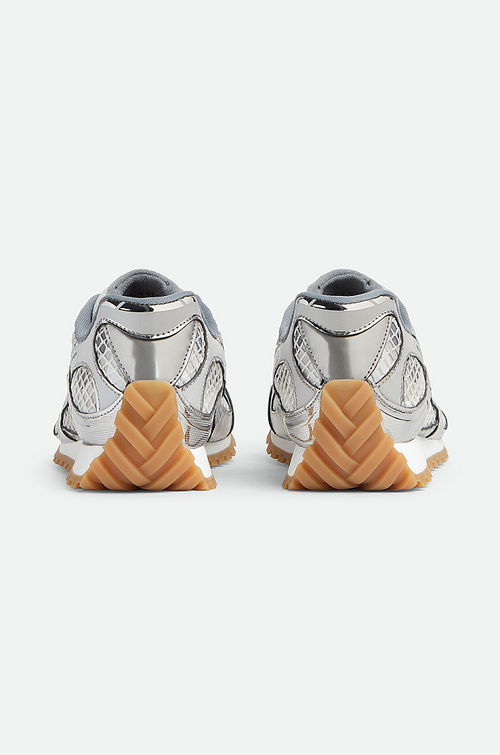 Bottega Veneta Orbit Sneakers – Silver/White/Optic