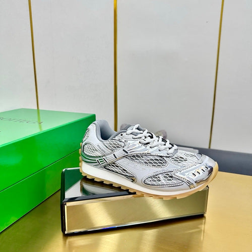 Bottega Veneta Orbit Sneakers – Silver/White/Optic