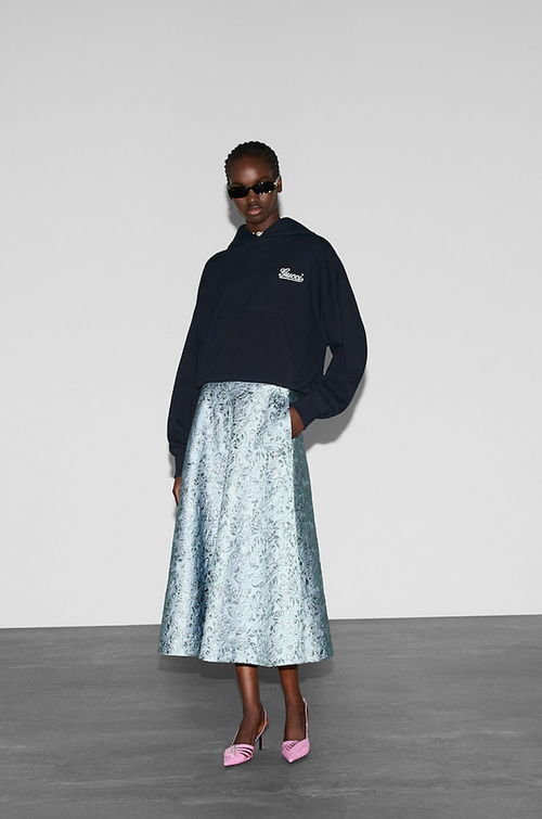 Gucci Cotton Jersey Hooded Sweatshirt – Black with Mini Signature