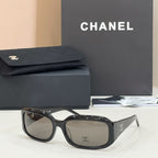 Chanel Cristal CC Oversized Frame Sunglasses