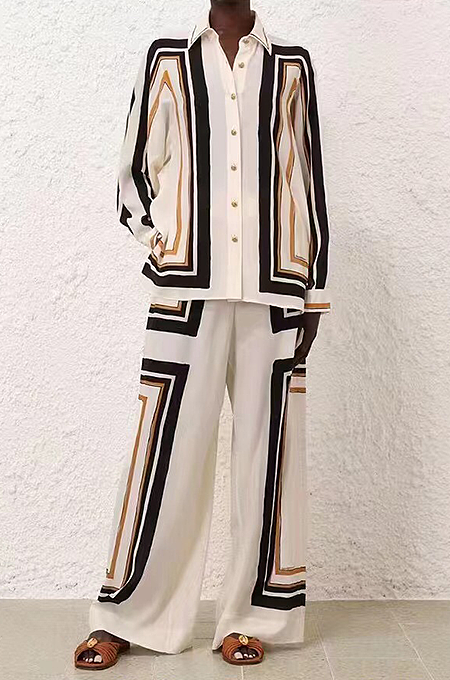 'Yara' Printed Pants Set