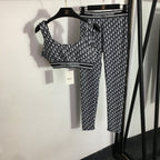 Dior Monogram Printed Legging Set with Tank Top