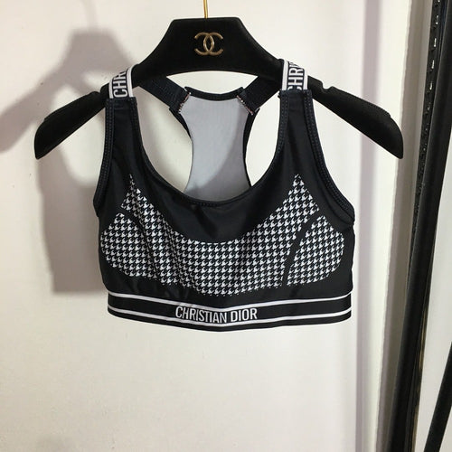 Dior Plaid Printed Legging Set with Tank Top