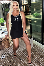 D&G Crystal Stoned Tank Dress