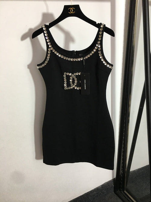 D&G Crystal Stoned Tank Dress