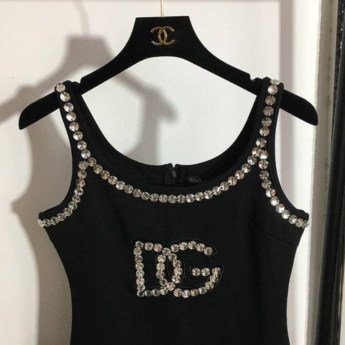 D&G Crystal Stoned Tank Dress