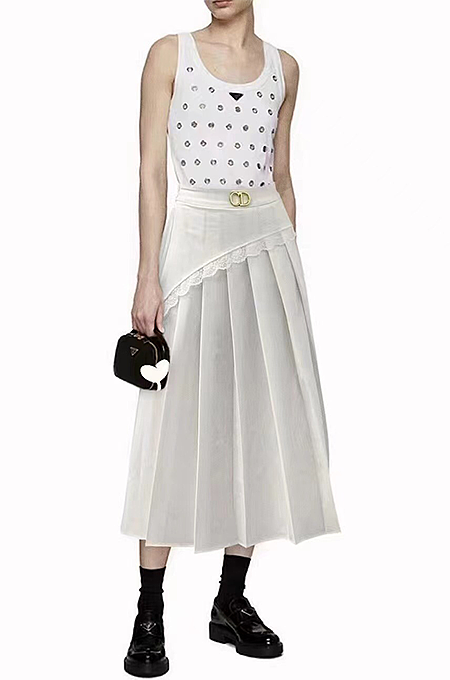 Dior Pleated Layered Skirt