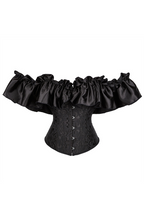 Baroque Ruffle Off-Shoulder Brocade Corset
