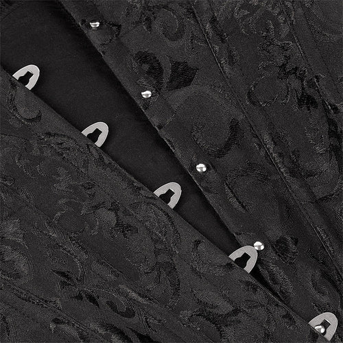 Baroque Ruffle Off-Shoulder Brocade Corset