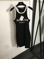 Balmain Tank Dress in Two Tone