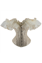 Baroque Ruffle Off-Shoulder Brocade Corset