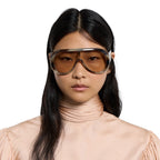 Gucci Obsidian Visor Oversized Sunglasses