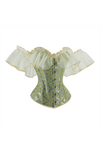 Baroque Ruffle Off-Shoulder Brocade Corset