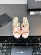 CC Calfskin Platform Sandal