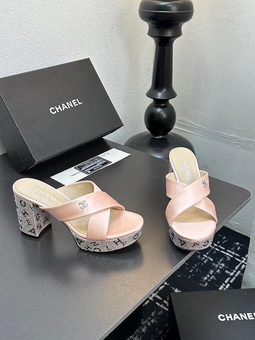 CC Calfskin Platform Sandal