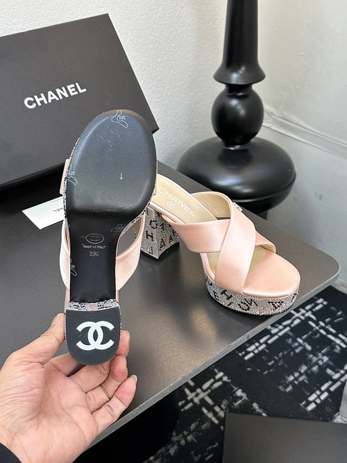 CC Calfskin Platform Sandal