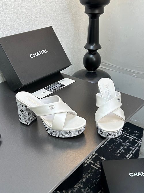 CC Calfskin Platform Sandal