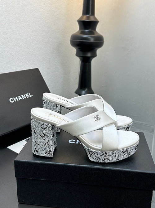 CC Calfskin Platform Sandal