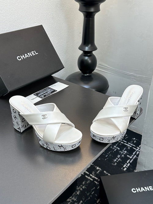 CC Calfskin Platform Sandal