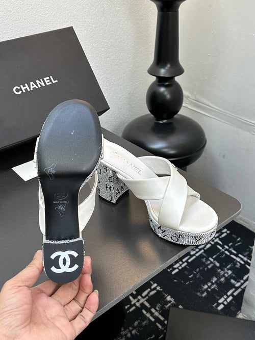 CC Calfskin Platform Sandal