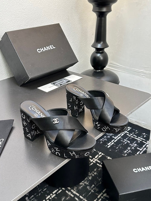 CC Calfskin Platform Sandal